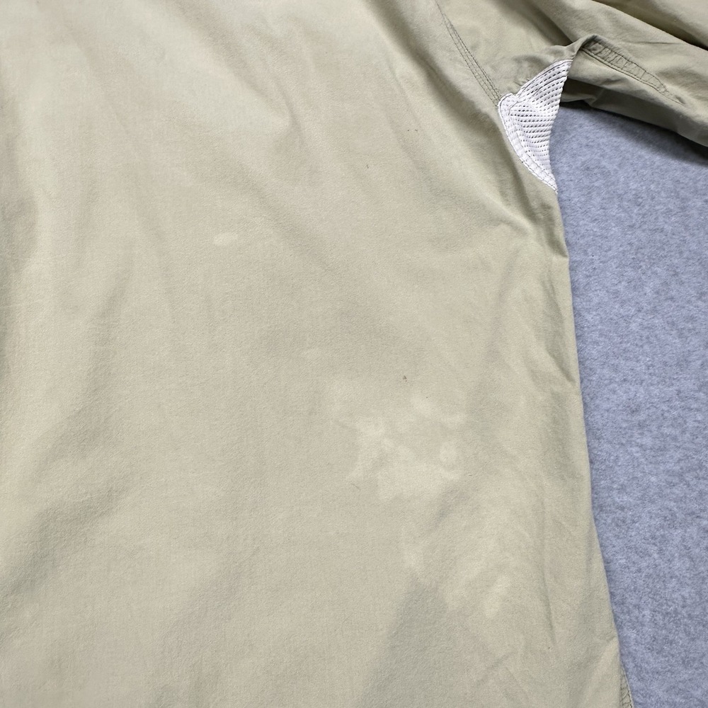 VTG 80s Orvis Shirt Men XXL Green Cotton Fishing Chin Strap Roll Tab Long Sleeve - Picture 8 of 12
